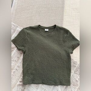 Abercrombie and Fitch Olive Textured Women's Top